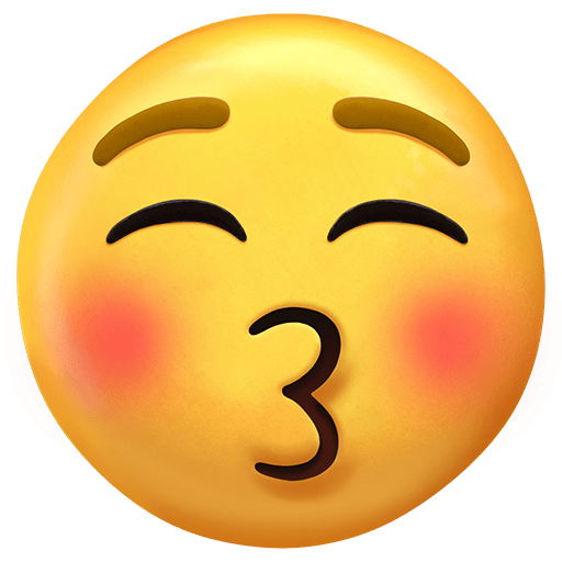 Faccina Che Bacia Con Occhi Chiusi