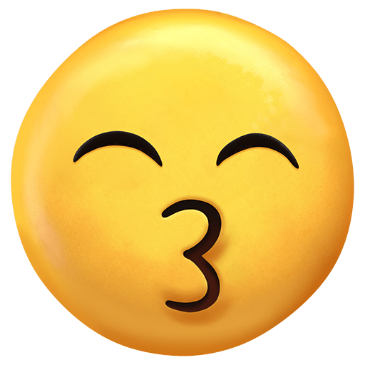 Faccina Che Bacia Con Occhi Sorridenti