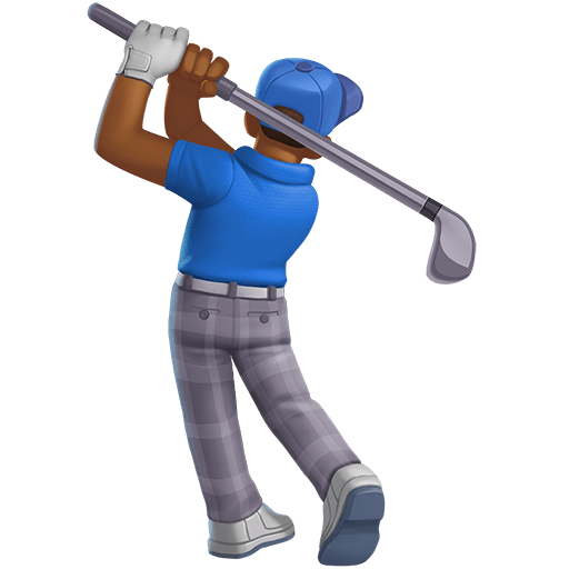Golfista Uomo: Carnagione Medio-Scura