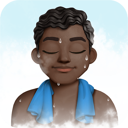 Uomo In Sauna: Carnagione Scura