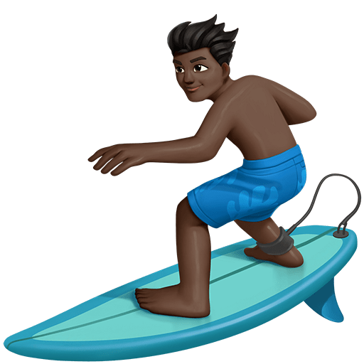 Surfista Uomo: Carnagione Scura