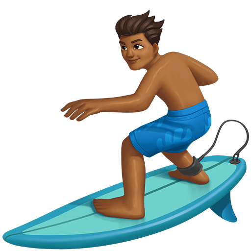 Surfista Uomo: Carnagione Medio-Scura