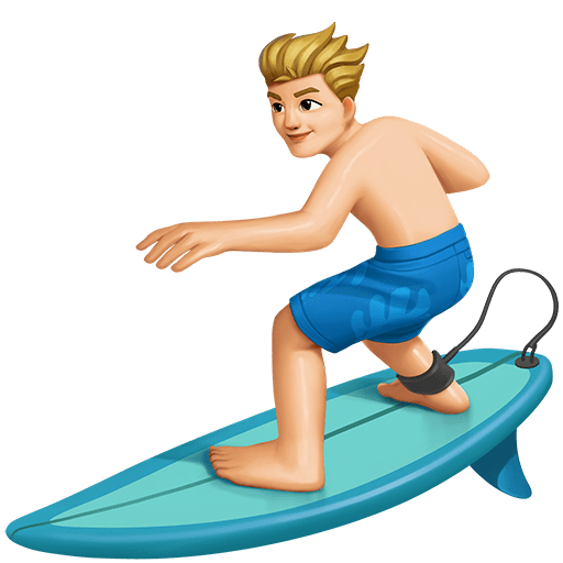 Surfista Uomo: Carnagione Medio-Chiara