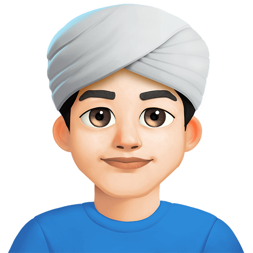 Uomo Con Turbante: Carnagione Chiara