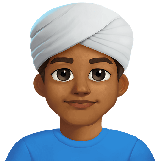 Uomo Con Turbante: Carnagione Medio-Scura