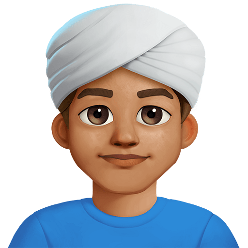 Uomo Con Turbante: Carnagione Media