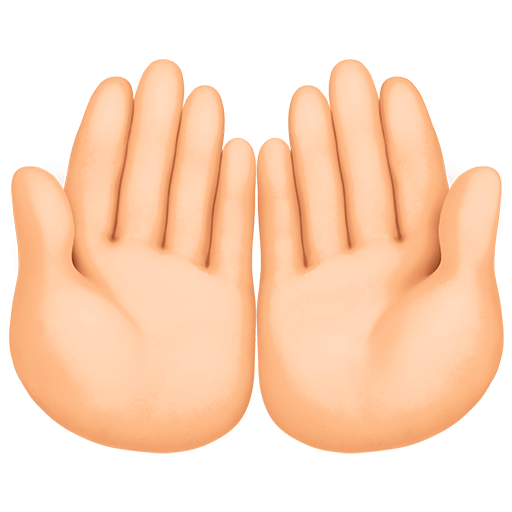 Mani Unite In Alto: Carnagione Chiara
