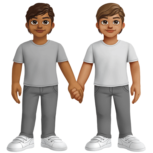 Persone Che Si Tengono Per Mano: Carnagione Medio-Scura, Carnagione Media