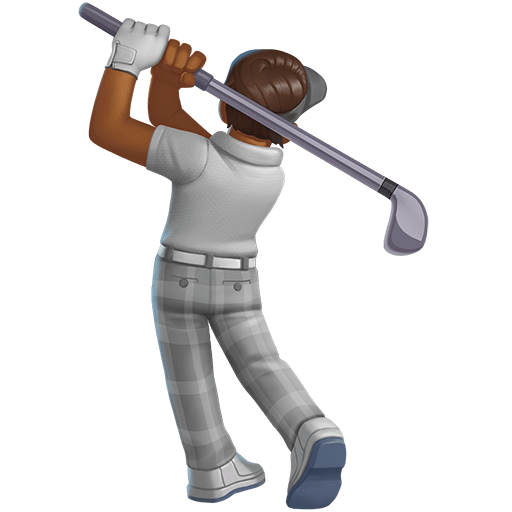 Persona Che Gioca A Golf: Carnagione Medio-Scura