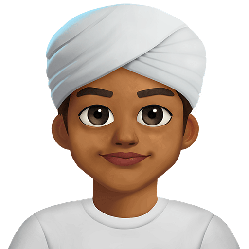 Persona Con Turbante: Carnagione Medio-Scura