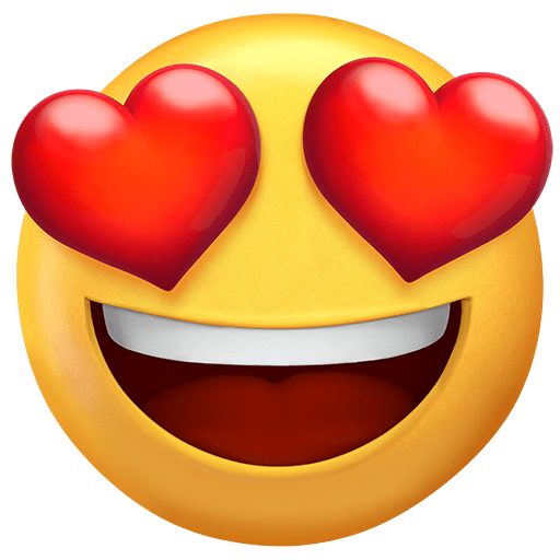 Faccina Con Sorriso E Occhi A Cuore