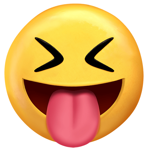Faccina Con Un Gran Sorriso Che Mostra La Lingua
