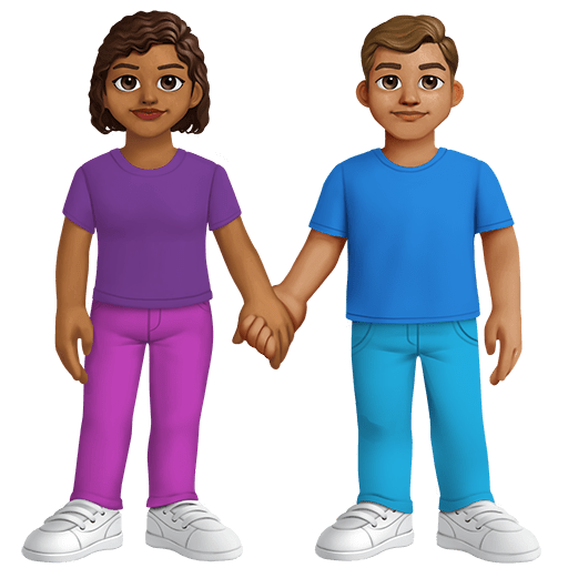 Donna E Uomo Che Si Tengono Per Mano: Carnagione Medio-Scura, Carnagione Media