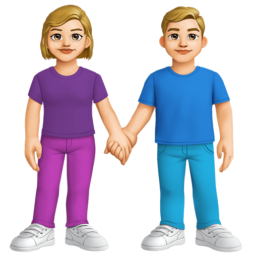 Donna E Uomo Che Si Tengono Per Mano: Carnagione Medio-Chiara
