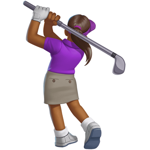 Golfista Donna: Carnagione Medio-Scura Golfista Donna: Carnagione Medio-Scura