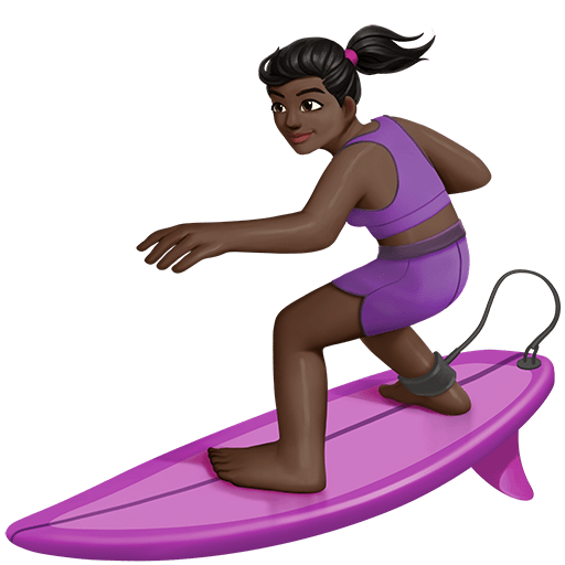 Surfista Donna: Carnagione Scura