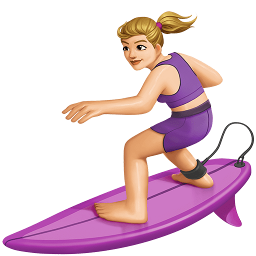Surfista Donna: Carnagione Medio-Chiara