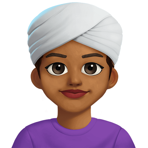 Donna Con Turbante: Carnagione Medio-Scura