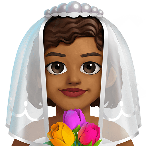 Sposa Con Velo: Carnagione Medio-Scura