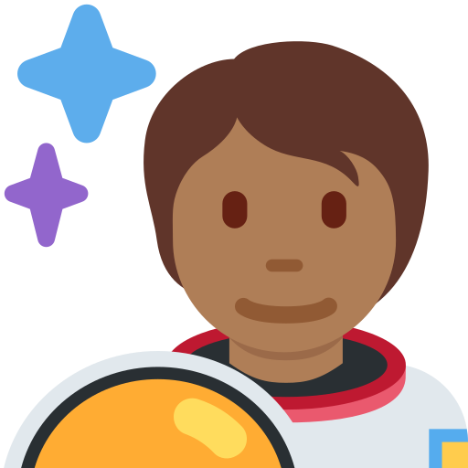 Astronauta: Tom de Pele Medium-Dark para Twitter (X) January 2025 Update