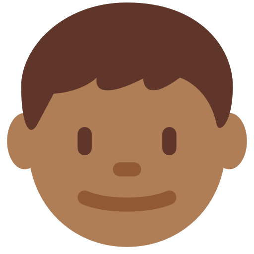 Мальчик: темный тон кожи для Twitter (X) January 2025 Update