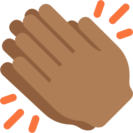 Mãos Aplaudindo: Pele Morena Escura para Twitter (X) January 2025 Update