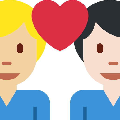 Casal Apaixonado: Homem, Homem, Pele Morena Clara, Pele Clara para Twitter (X) January 2025 Update