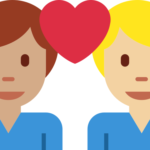 Casal Apaixonado: Homem, Homem, Pele Morena, Pele Morena Clara para Twitter (X) January 2025 Update