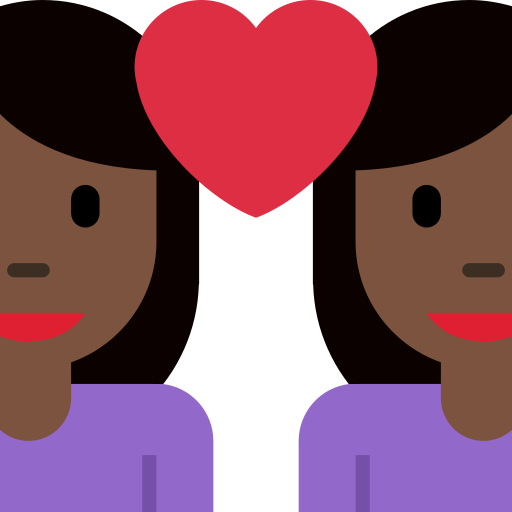 Casal Apaixonado: Mulher, Mulher, Pele Escura para Twitter (X) January 2025 Update