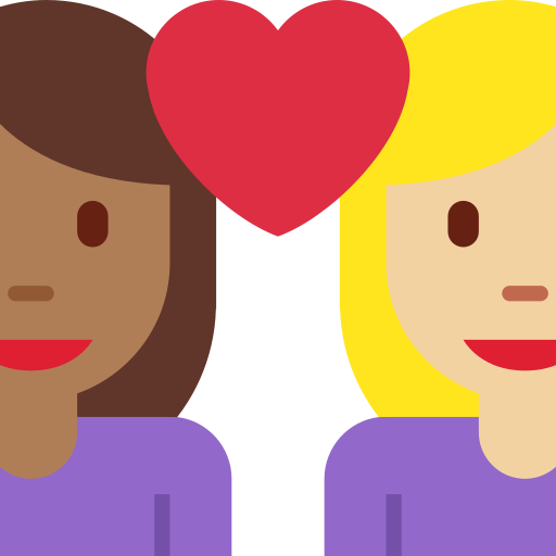 Casal Apaixonado: Mulher, Mulher, Pele Morena Escura, Pele Morena Clara para Twitter (X) January 2025 Update