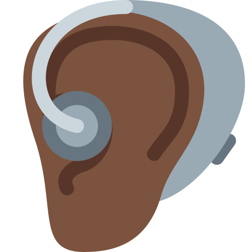 Ouvido Com Aparelho Auditivo: Pele Escura para Twitter (X) January 2025 Update