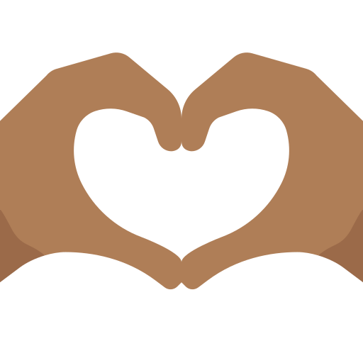 Mãos Em Coração: Pele Morena Escura para Twitter (X) January 2025 Update