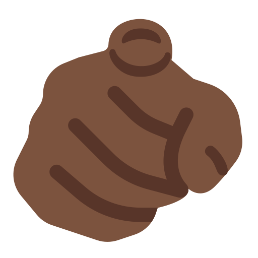 Dedo Indicador A Apontar Ao Visor: Pele Escura para Twitter (X) January 2025 Update