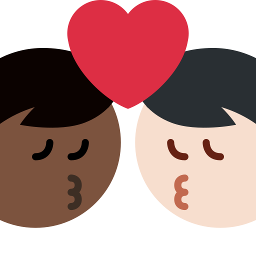Beijo: Homem, Homem, Pele Escura, Pele Clara para Twitter (X) January 2025 Update