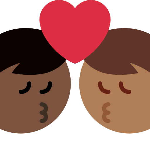 Beijo: Homem, Homem, Pele Escura, Pele Morena Escura para Twitter (X) January 2025 Update