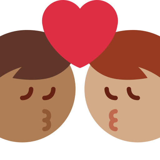 Beijo: Homem, Homem, Pele Morena Escura, Pele Morena para Twitter (X) January 2025 Update