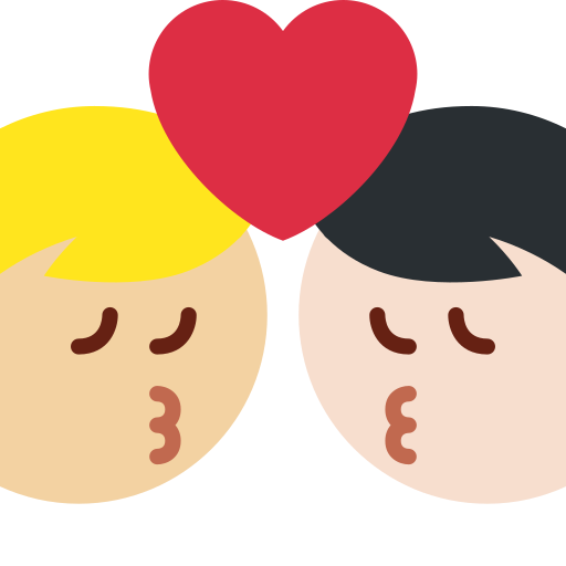 Beijo: Homem, Homem, Pele Morena Clara, Pele Clara para Twitter (X) January 2025 Update