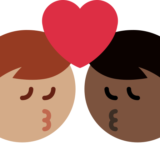 Beijo: Homem, Homem, Pele Morena, Pele Escura para Twitter (X) January 2025 Update