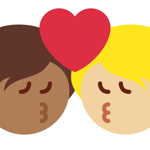 Beijo: Pessoa, Pessoa, Pele Morena Escura, Pele Morena Clara para Twitter (X) January 2025 Update