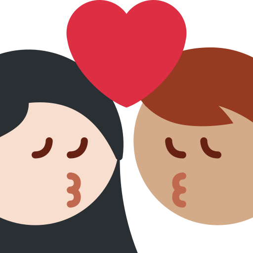 Beijo: Mulher, Homem, Pele Clara, Pele Morena para Twitter (X) January 2025 Update