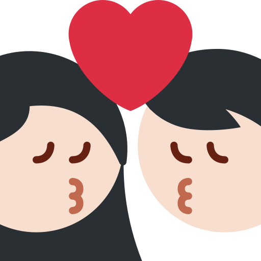 Beijo: Mulher, Homem, Pele Clara para Twitter (X) January 2025 Update