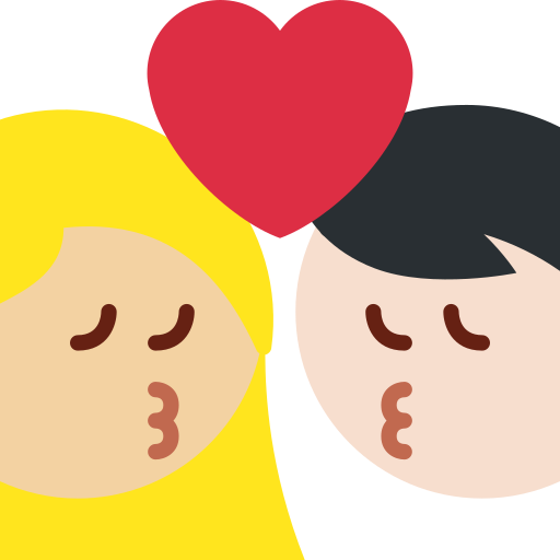 Beijo: Mulher, Homem, Pele Morena Clara, Pele Clara para Twitter (X) January 2025 Update