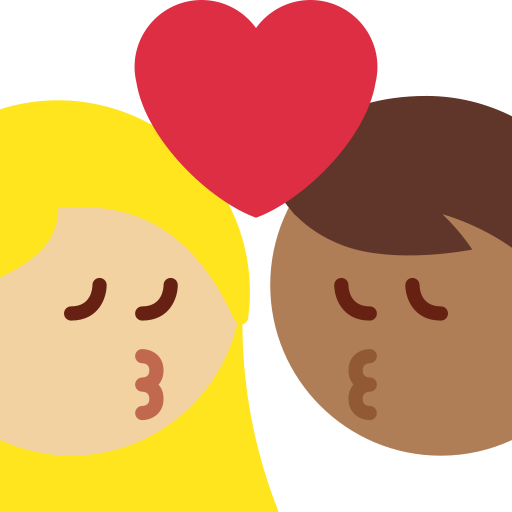 Beijo: Mulher, Homem, Pele Morena Clara, Pele Morena Escura para Twitter (X) January 2025 Update