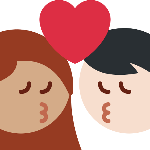 Beijo: Mulher, Homem, Pele Morena, Pele Clara para Twitter (X) January 2025 Update