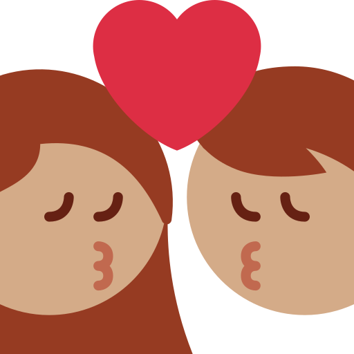 Beijo: Mulher, Homem, Pele Morena para Twitter (X) January 2025 Update