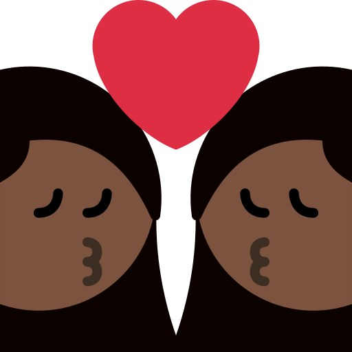 Beijo: Mulher, Mulher, Pele Escura para Twitter (X) January 2025 Update