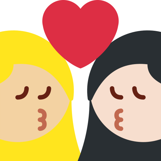 Beijo: Mulher, Mulher, Pele Morena Clara, Pele Clara para Twitter (X) January 2025 Update