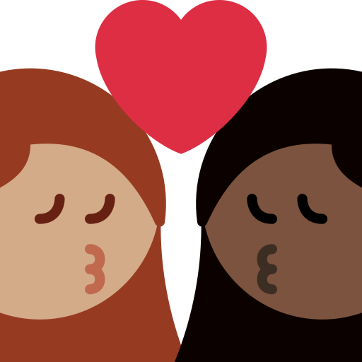 Beijo: Mulher, Mulher, Pele Morena, Pele Escura para Twitter (X) January 2025 Update