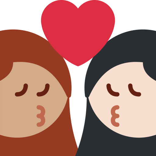 Beijo: Mulher, Mulher, Pele Morena, Pele Clara para Twitter (X) January 2025 Update