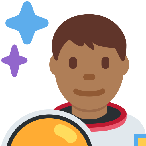 Astronauta Homem: Pele Morena Escura para Twitter (X) January 2025 Update
